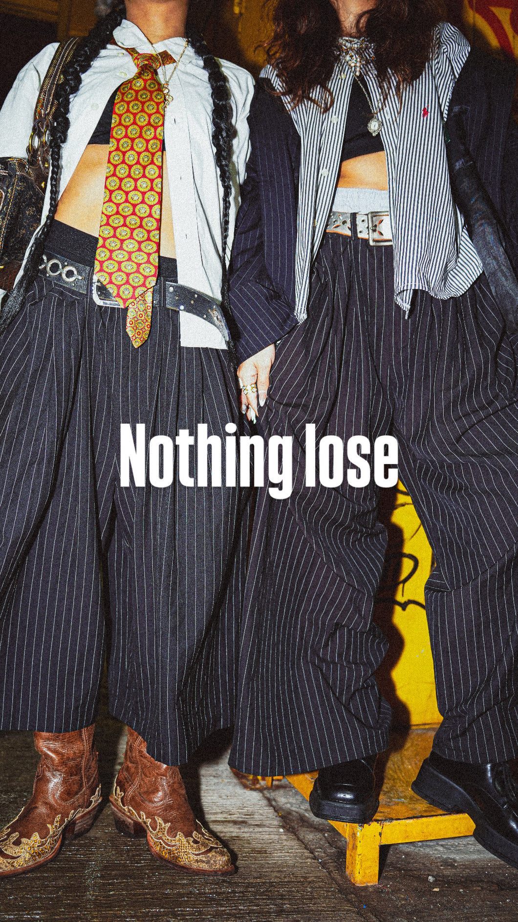 25AW # NOTHING LOSE UNISEX Strip Suit Pants