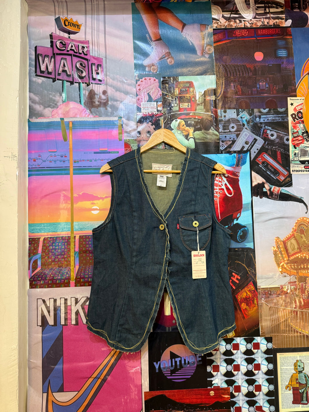 Ve066  Vintage Denim Vest